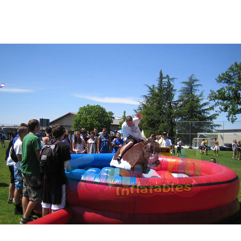 Outdoor Inflatable Bull Riding Machine Rodeo Bull Inflatable Mechanical