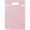 CMYK printing pink blue poly die cut handle shopping tote bags plastic merchandise bags