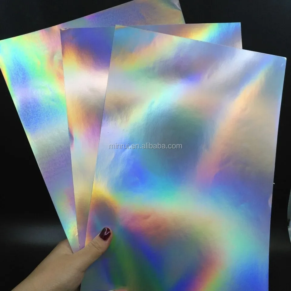 small square patterns holographic sticker paper rollgood