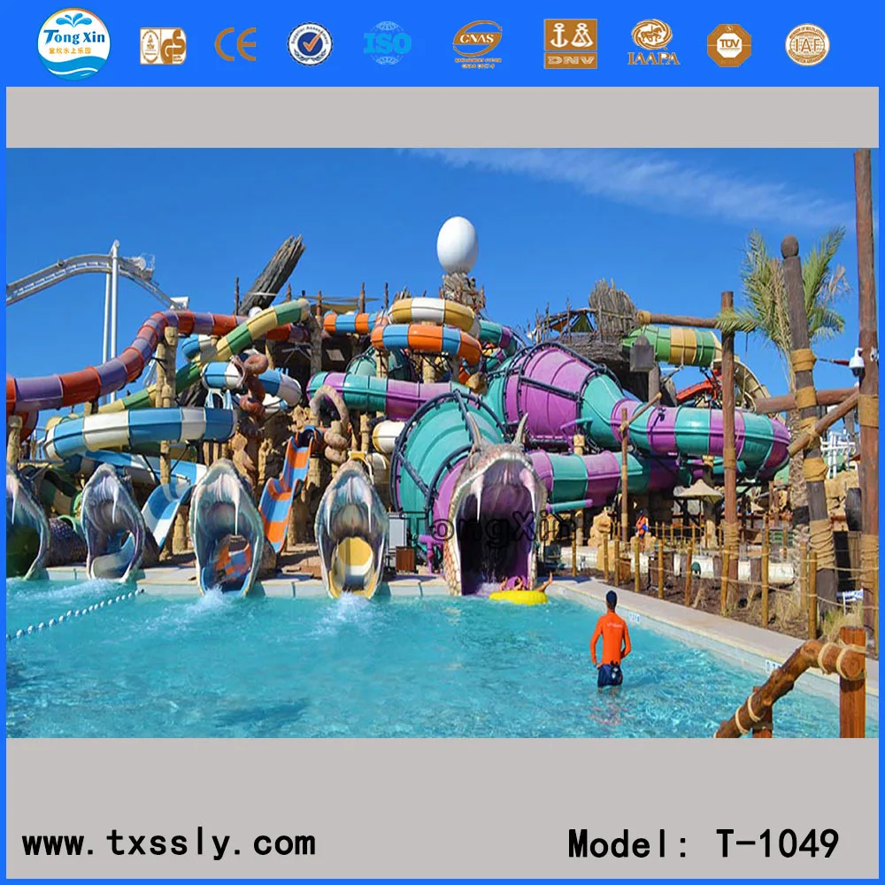 High Quality Super Tube Tunnel Water Park Slides,Tall Loops And Trilling Large Fiberglass Water
