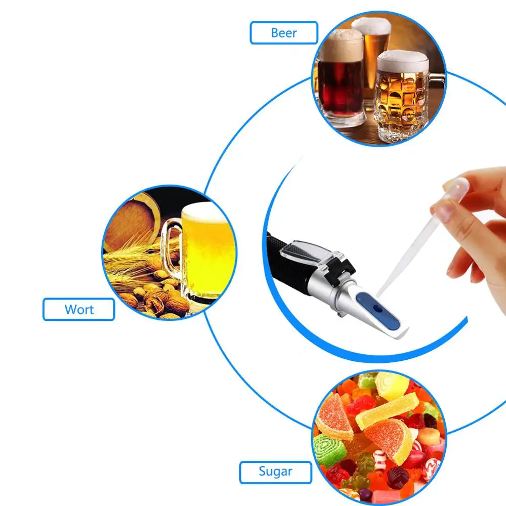 hot product brix portable beer refractometer 0 - 32SG% sugar testing sugar refractometer