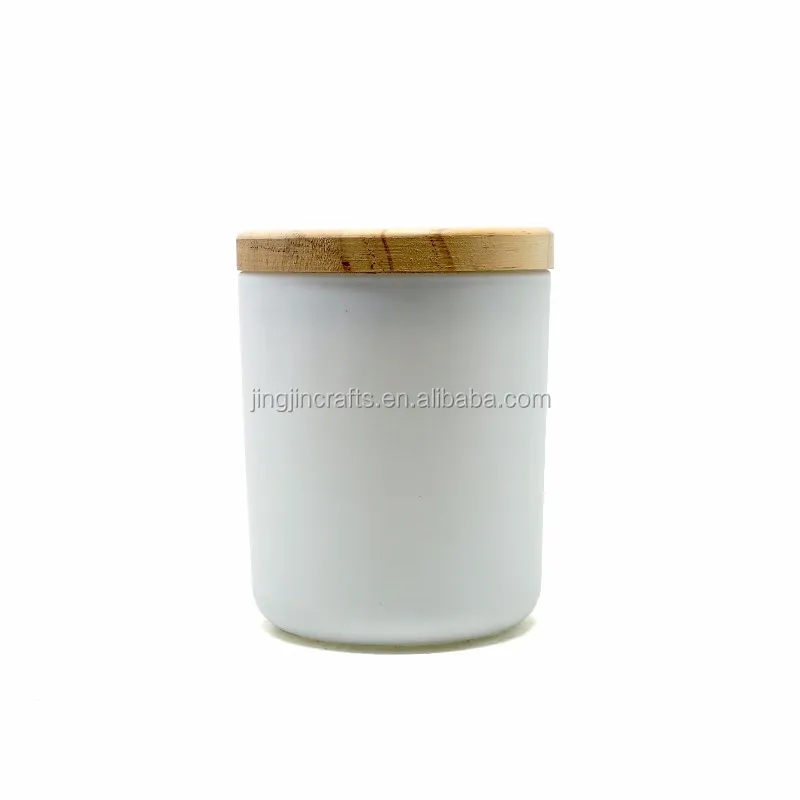 Matte White Cheap Glass Candle Jar With Sealed Wooden Lid 12oz Buy White Candle Jar,Candle Jar