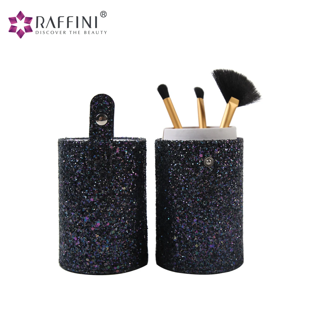 cylinder makeup brush case