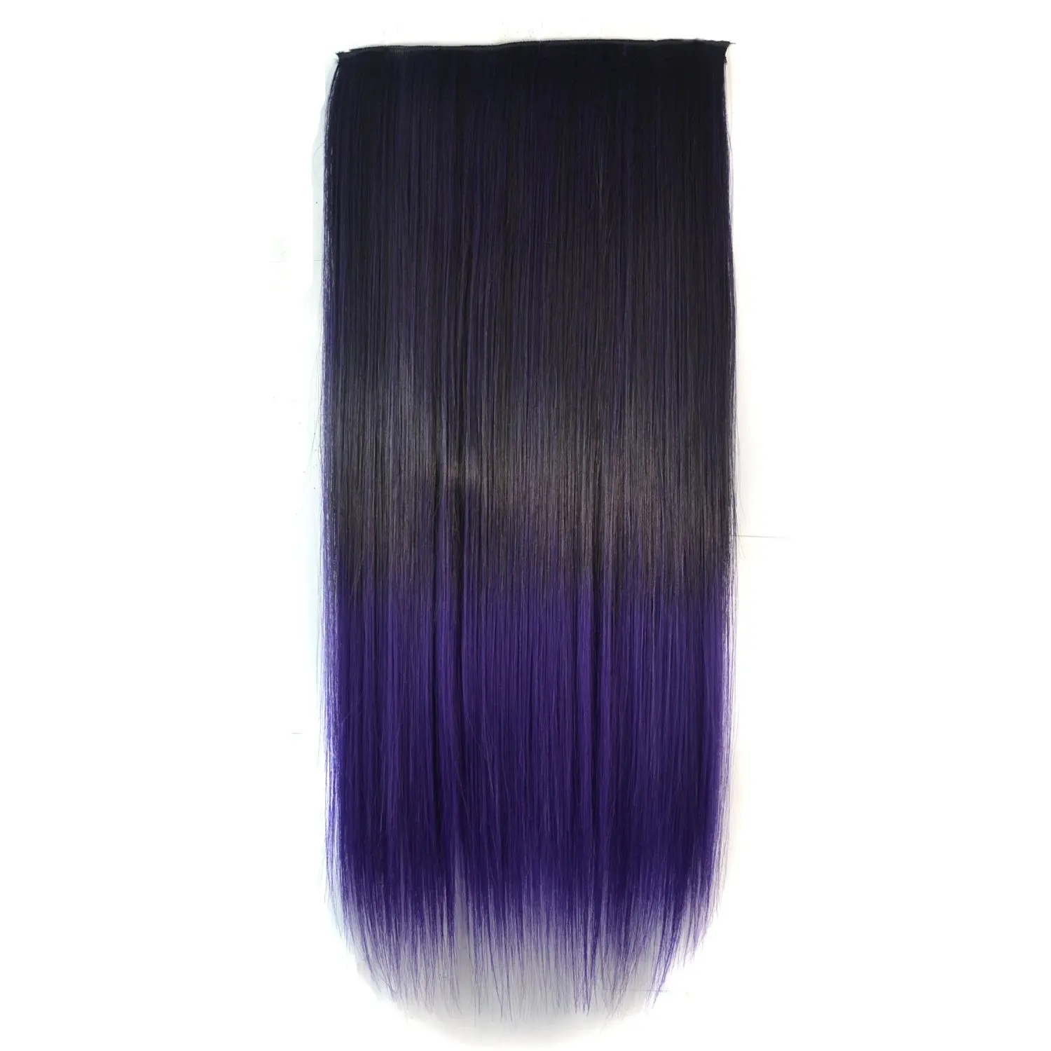 Buy Colorlife 24 Inch Black To Dark Purple Ombre Color Curly Clip