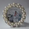 metal picture photo frame with rhinestones and pearls for christmas
