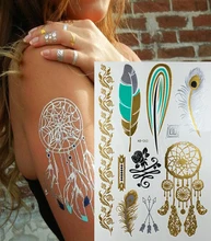 Hot Ouro tatuagem Temporária tatuagem Tatuagens Flash Metálico Produtos Do Sexo Borboleta jóias Índia flores Body art adesivos tatto