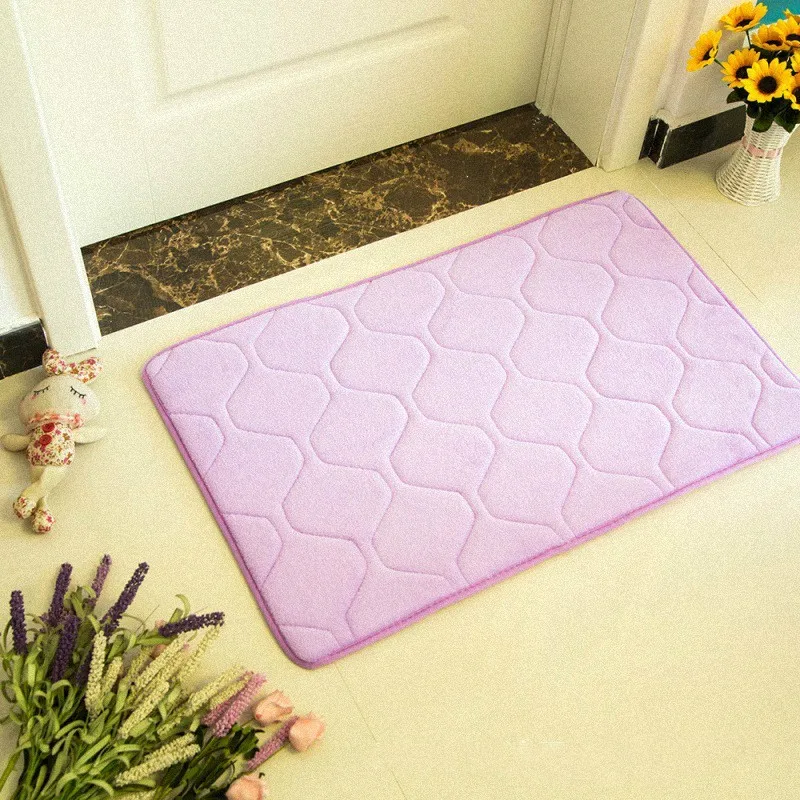 Charmcci 800114 Non Slip Bath Rug Memory Foam Bath Rug Bath Mat Pattern