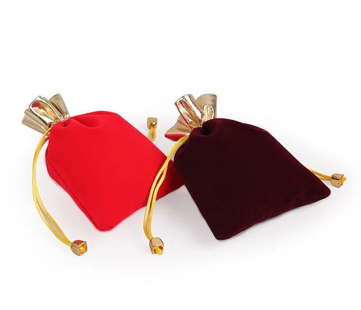 Velvet Bag Gift Bag Phnom Penh Bag Drawstring Recyclable Customized Size Customized Screen Printing Customized Color Accept