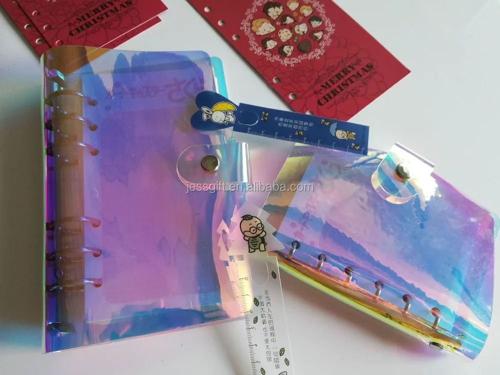 A5a6a7 Laser Pvc Organizer Loose Leaf Notebook With 6 Ring Binder Buy Loose Leaf Notebook