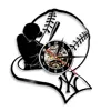 American Professional Baseball Team Player 3D Wall Clock Sport Theme Vinyl Clock Wall Art Decor