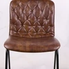 High Back Leather Designed armchair diamond wood relax chair