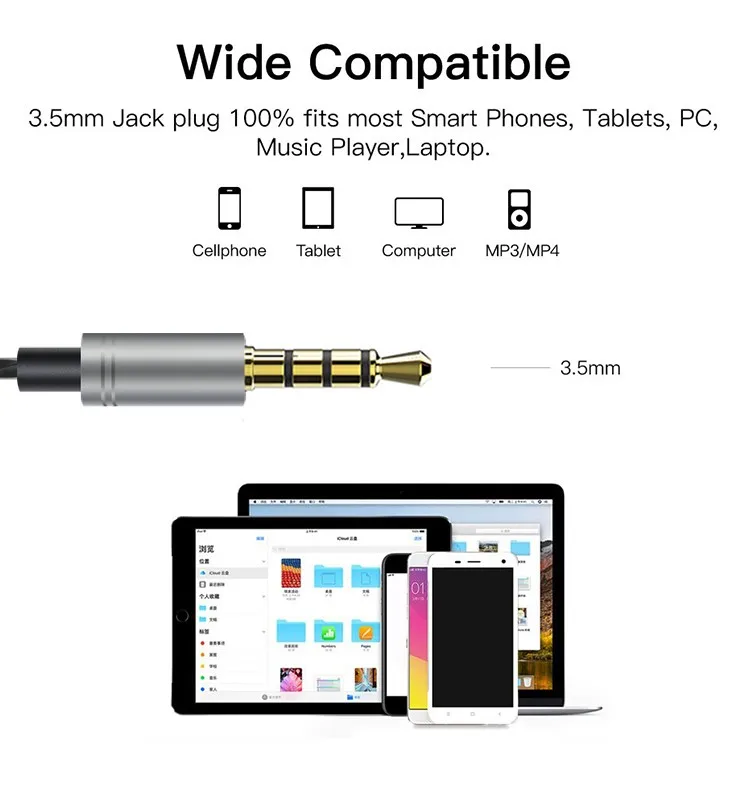 2019 Sports Super Bass Stereo Headphones Metal Wired Earphone - ANKUX.COM