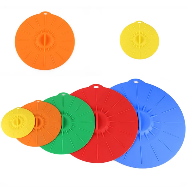 Reusable seal covers food safe storage suction instant silicone pot lid for pot, bowl, cup