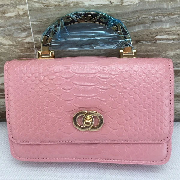 pink snake print purse