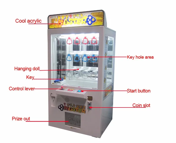Qingfeng Hot Sale Key Master Game Machine,Push Key Win Prize Claw Crane