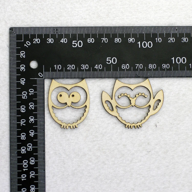 80 Engraved Wood Embellishment Decor Wooden Shapes Scrapbooking Accessories
