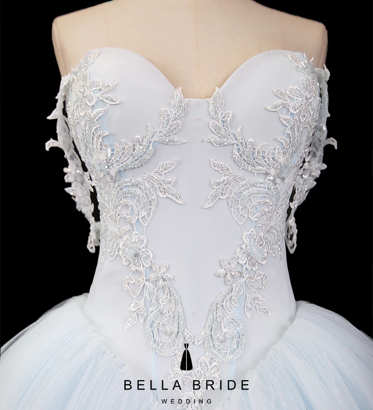2019 New Design Sweetheart Ball Gown Lace Luxury Wedding Dress