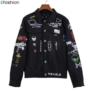 black custom jean jacket
