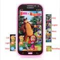 Russian Language Baby Mobile Phone Toy Masha And Bear Kids Children Electronic Music Toys Cellphone Telephone