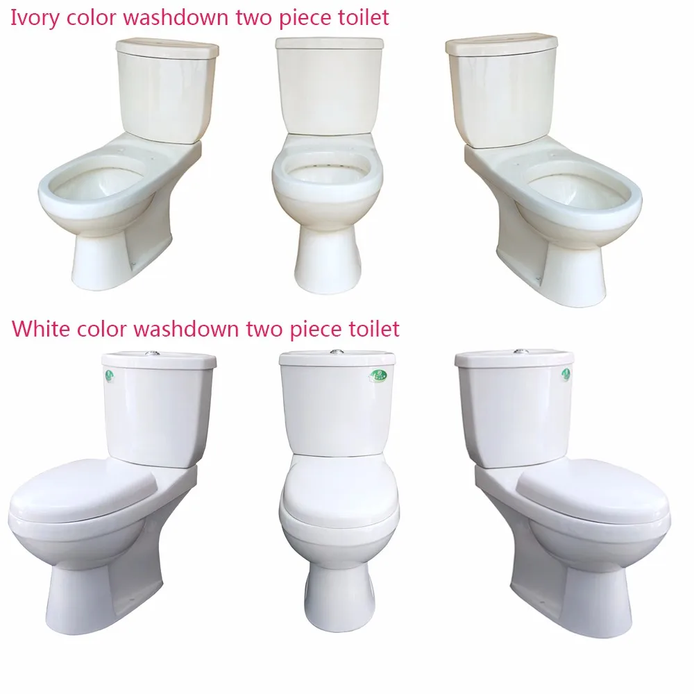 One Piece Ivory Color Ceramic Toilet / Bathroom Commode Design Flushing ...