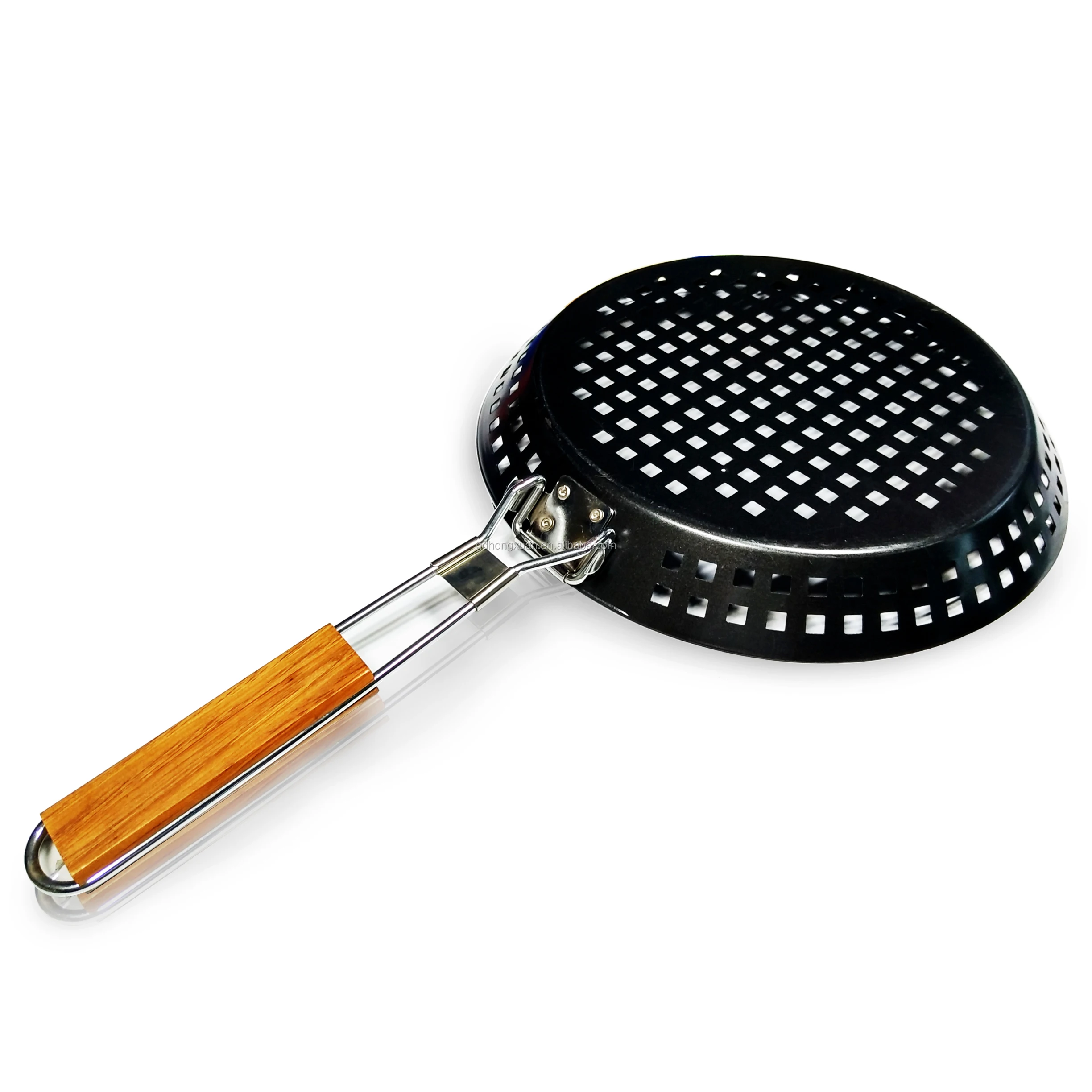 Nonsticked Coating Slotted Hold Round Bbq Roasting Pan Circle Grill