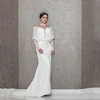 High Collar Modest Wedding Dress Women Long Sleeve Lace Elegant Bridal Gown Chiffon Wedding Dresses 2019 New Collection