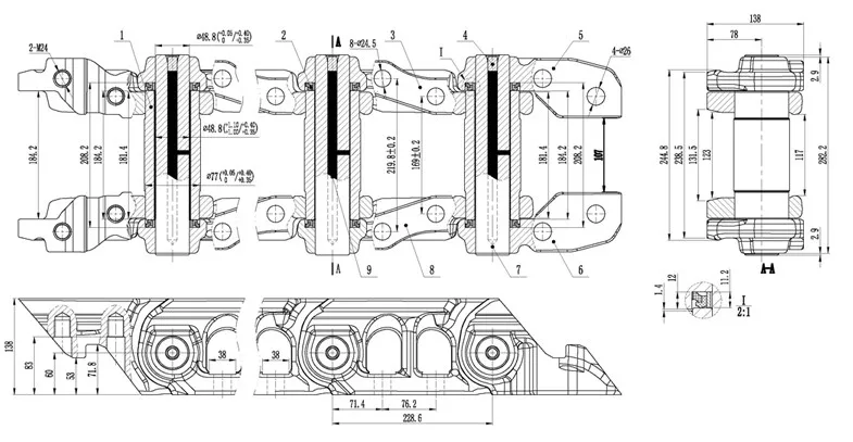 D6D bulldozer/dozer split track chain/track link, View D6D ... 4 pin co wiring diagram 