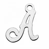 MECYLIFE Wholesale Stainless Steel Jewelry DIY Pendant For Bracelet Necklace Making Alphabet Initial Charms