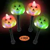 Halloween Party Favors for Kids - Toys for Goody Bags - LED Light Up Wands 4 Pack / Pieces Pumpkin Lanterns