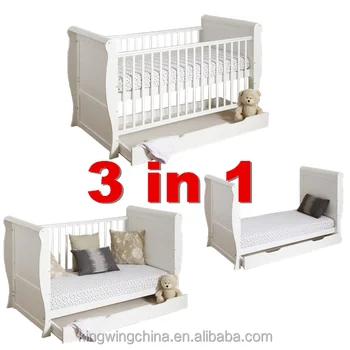 Deluxe Sleigh Cot 3 In 1 Sleigh Cot Bed 