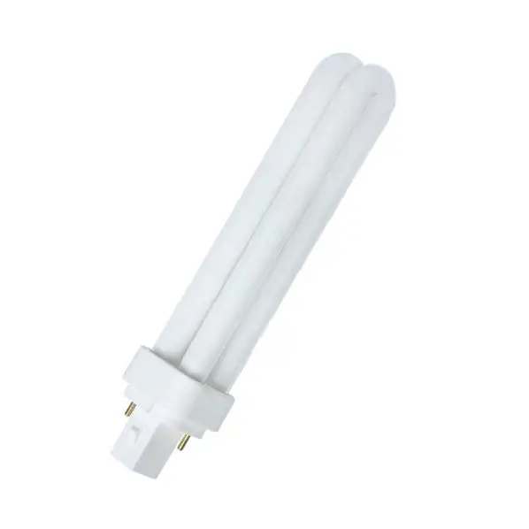 Fluorescent 4100K Cool White U Shaped PL CFL Twin Tube Plugin Light Bulbs with G24q Base