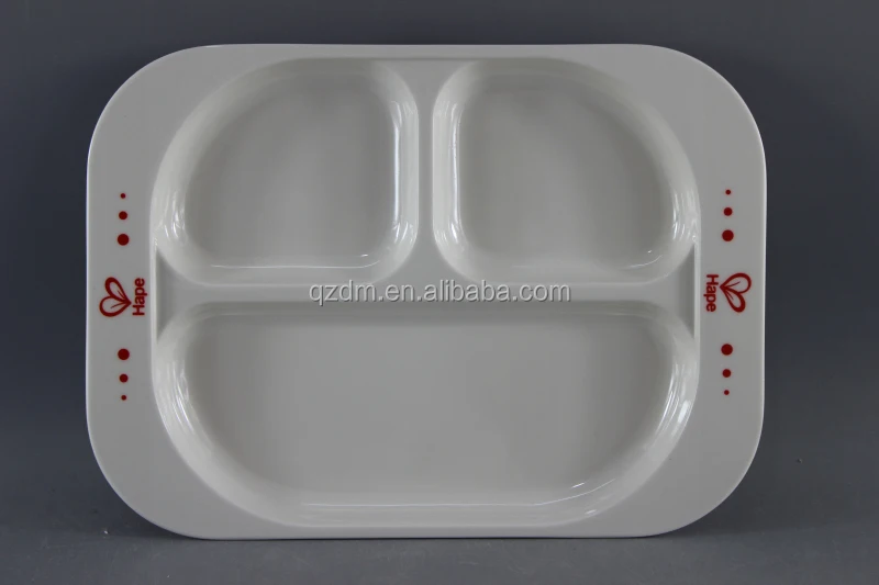 Custom-made Melamine 3 Division Plate for children Kids