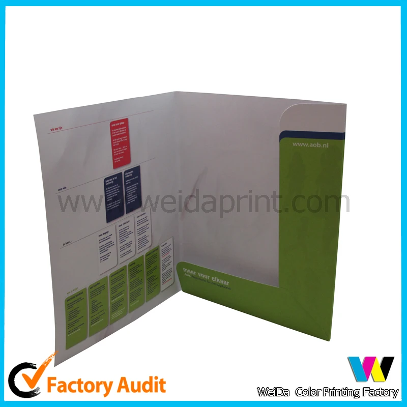 cheap printing A4 A5 custom pocket paper file folder