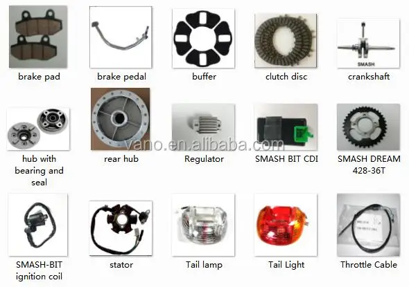 Red and orange SMASH Motorcycle Tail Light