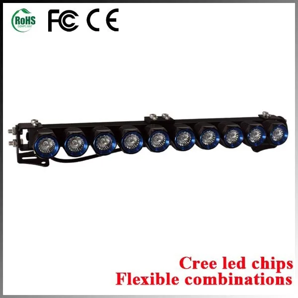 9-32V offroad bull bar led light bar single row 10w with cree led light bar