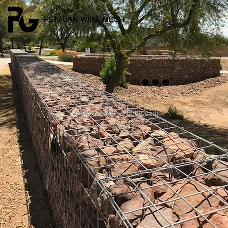 Stone Welded Mesh Gabion Cages Rock Retaining Wall Gabion For Sale