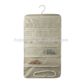 Non Woven Fabric Wall Hanging Jewelry Storage Zipper Bag Non Woven Fabric Wall Hanging Jewelry