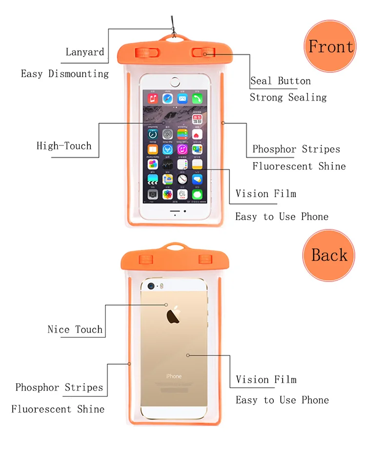 Popular Cheapest Swim Travel Waterproof Cell Phone Pouch Case For