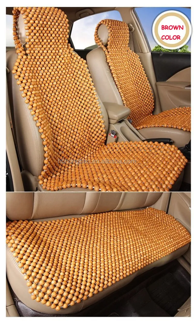 Summer Massage Wooden Bead Car Seat Cushion Car Seat Cover Comfortable ...