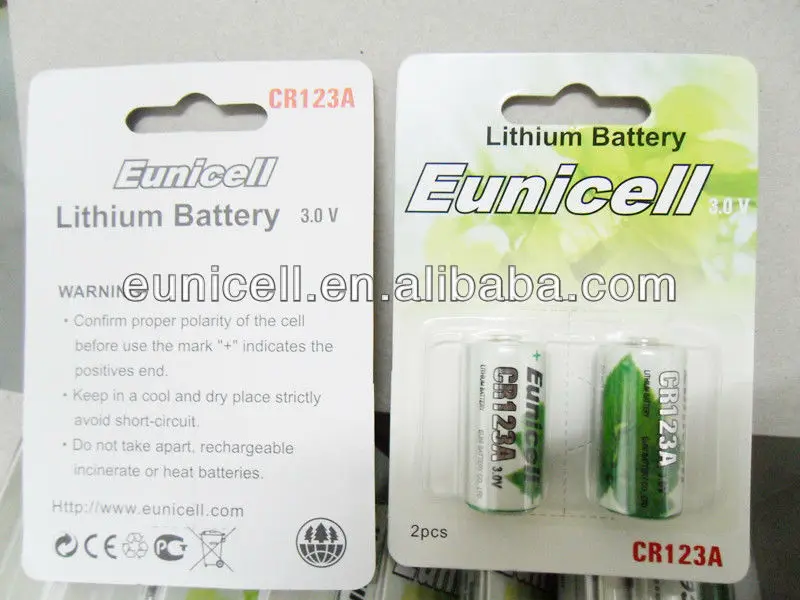 3.7 Nominal Voltage And 1.2 X 3.1 Cm(per Battery) Size Cr123a Lithium