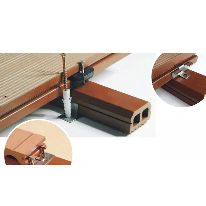 High Quality Clips For Baseboard Stainless Steel Easy Install Wood Plastic Composite Accessories