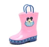 Qinghong Footwear Dripdrop Design water-proof kids rain boots with handle