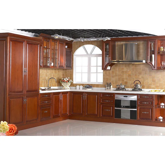 Thailand Oak Solid Wood Classical Kitchen Cabinet Doors Styles