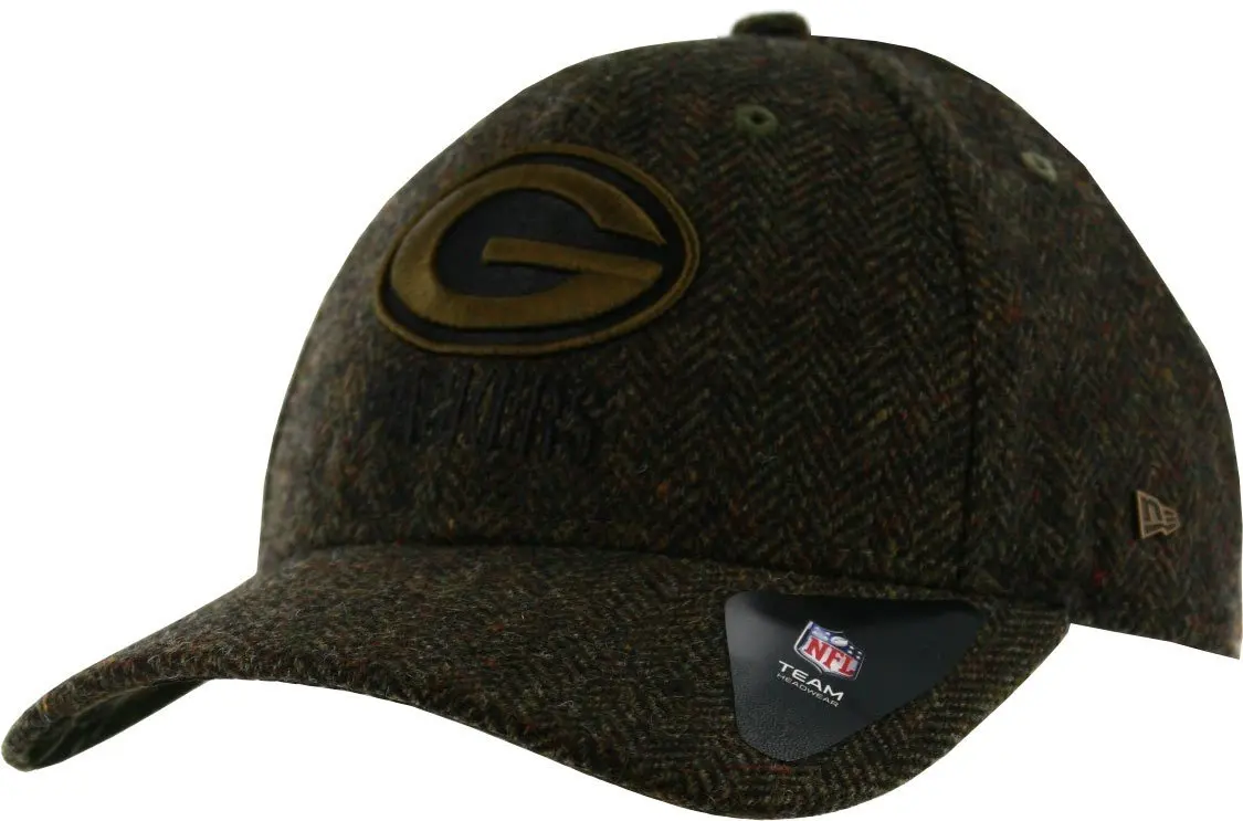 NFL Green Bay Packers Tweed Camo 9FORTY Wool Premium Adjustable Hat, New Era