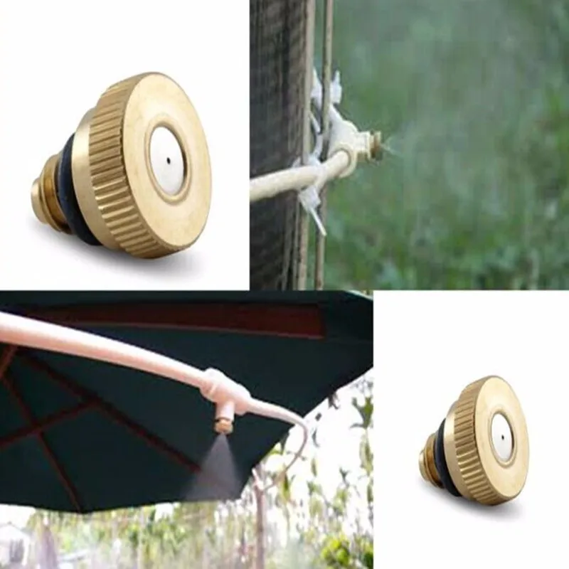Threaded Unc1024 Misting Brass Nozzles For Garden Grass Lawn Water