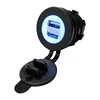 Wholesales USB Charger Socket Outlet 3.1A With Blue LED Lights Socket For Car Bus Boat Tractor Motorcycle