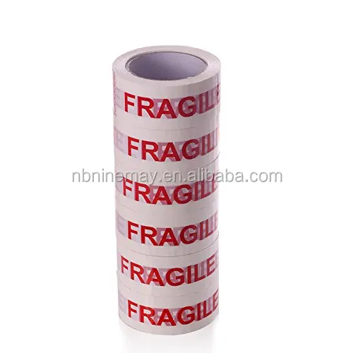 Fragile Tape Custom Handle With Care Carton Sealing Printed Packing Tape  White Tape With Red Fragile - Buy Fragile Tape Custom Handle With Care  Carton