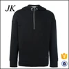 mens drop shoulder solid color 1/4 zipper up pull over fashion hoodies new design