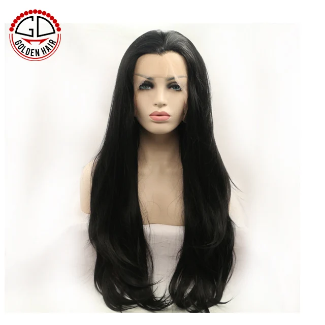 Cheap Synthetic Long Black Curly Hair Wig