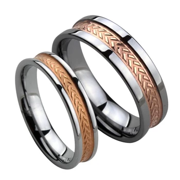 expandable pair mens wollet plated gold tungsten larger ring